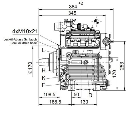OEM-Größe Bus-Klimaanlage Kühlkompressor FKX40 560TK für Higer Bus